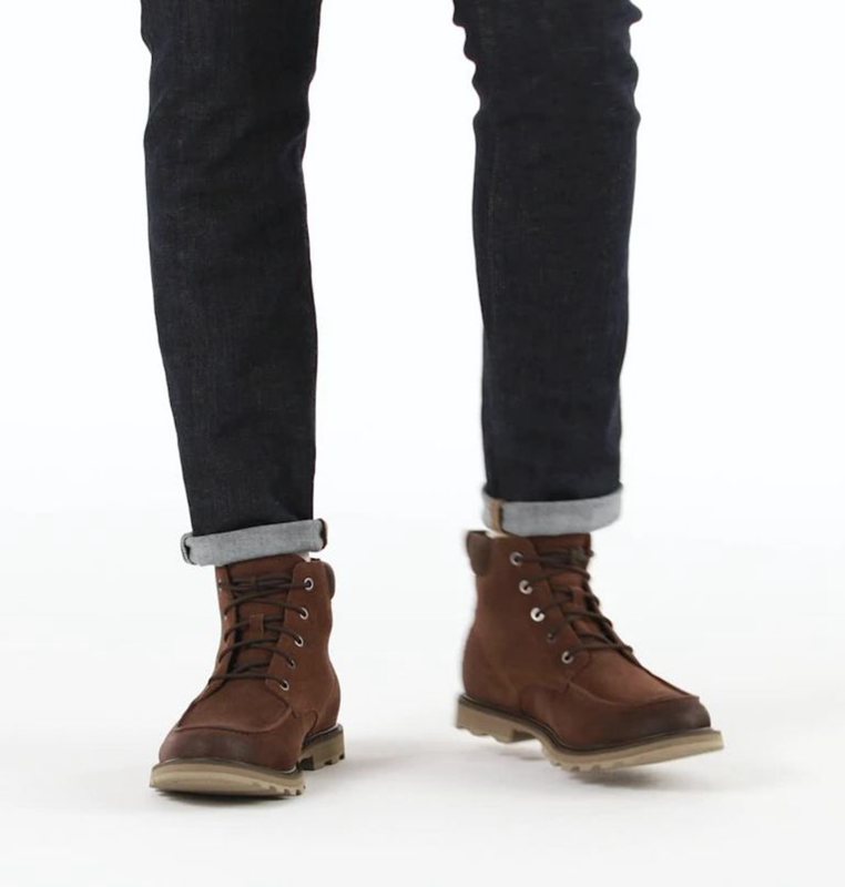 Mens Booties Dark Brown - Sorel Fulton™ Moc Toe - 894-CAFZID